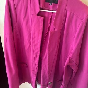 Eloquii Magenta Women's Pink Blazer